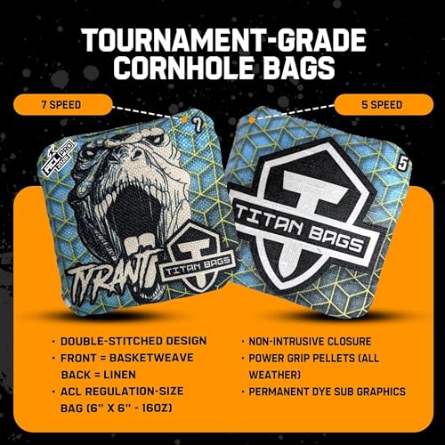 WGC Titan Bags Tyrant ACL Cornhole Bags Geo Set of 4 Speed 5/7 - Professional Regulation