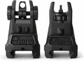 IMI Defense Flip Up Iron Sights - Durable Polymer Front & Rear Dual Aperture Sights | Black