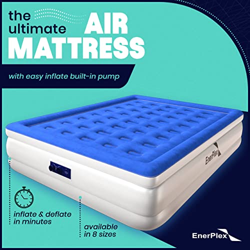 Queen Air Mattress with Built-In Pump - 15 Inch Raised Inflatable Bed
