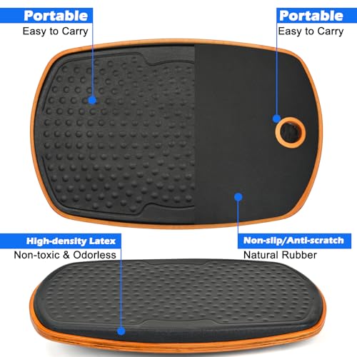 Ergohead Black Adjustable Balance Board for Standing Desks Anti-Fatigue Mat