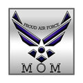 8-Inch Air Force Mom Wings Car Laptop Window Sticker - Weatherproof Decal