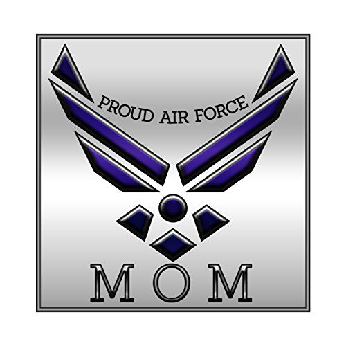 8-Inch Air Force Mom Wings Car Laptop Window Sticker - Weatherproof Decal