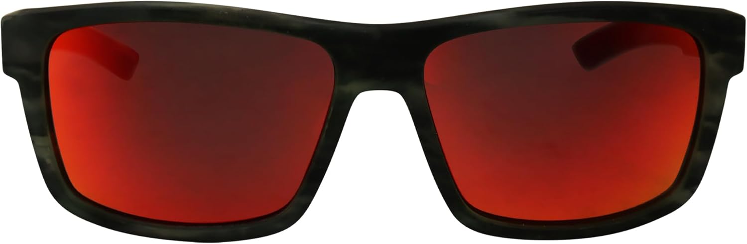 Offshore Polarized Sunglasses - Black Marble Frame with Red Mirror Lenses for Men & Women