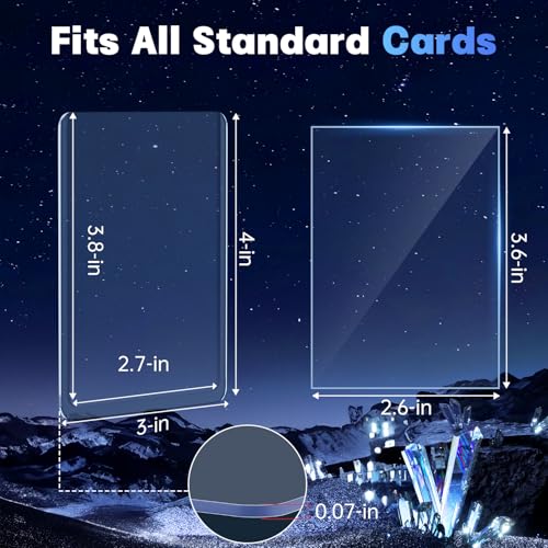 CAKKAGAMA 2000 Card Sleeves Set with 1000 Hard & 1000 Soft Protectors for Trading & Sports Cards