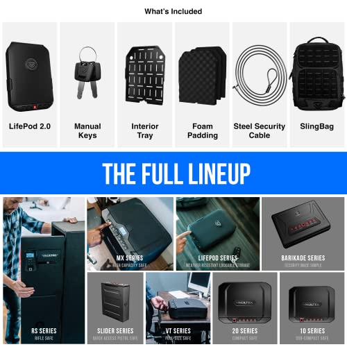 VAULTEK Covert Black LifePod 2.0 & SlingBag Bundle Secure Waterproof Lock Box