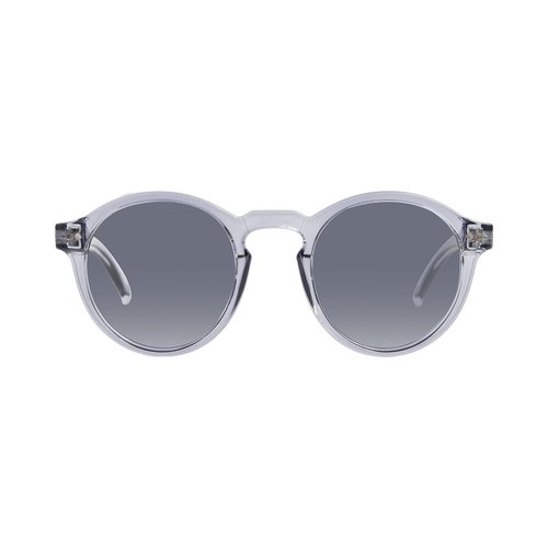 Kolo Harrison Premium Italian Sunglasses, Classic Round Style, Crystal Grey