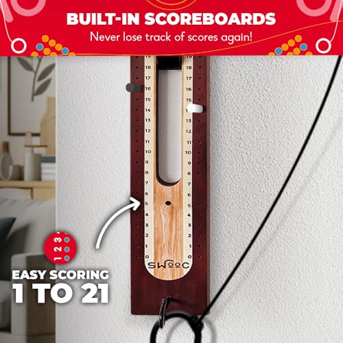 Swooc Hideaway Hook and Ring Wall Game – Weather-Resistant Indoor & Outdoor Ring Toss for Adults & Kids