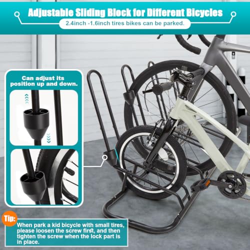 Kinghouse 4-Bike Floor Stand Storage Rack, Heavy Duty Indoor/Outdoor Garage
