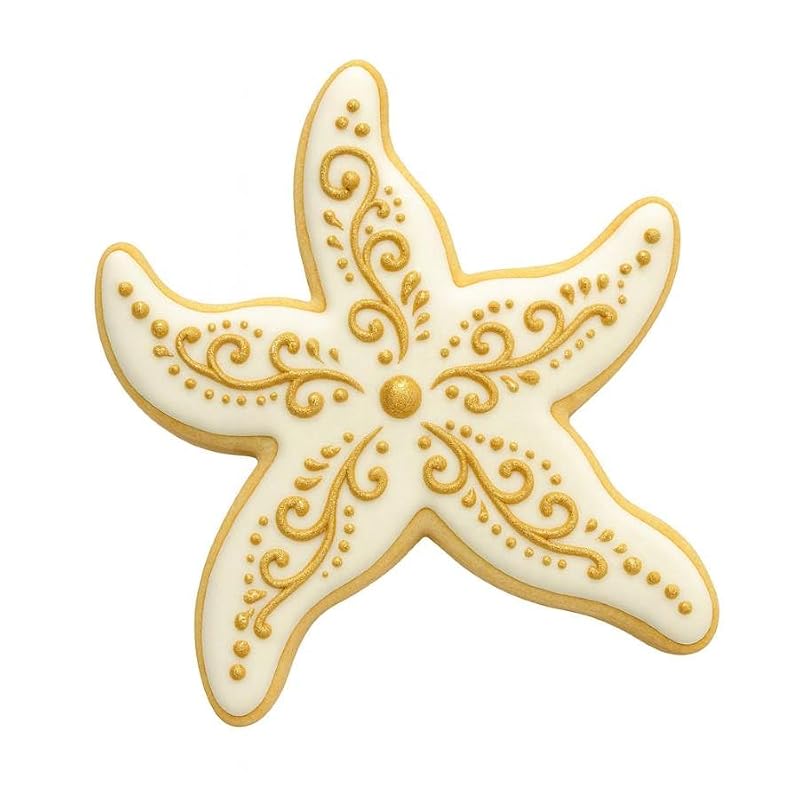 4-Piece Summer Seashell Cookie Cutter Set – Starfish, Sand Dollar, Shell, Conch