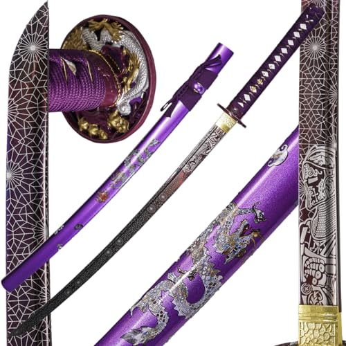 Kamaiwo 1045-Zilong Handmade High Carbon Steel Katana Sword Full Tang Sharp Blade