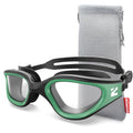 Swimming Goggles Adult Mirrored Pool & Lap Goggles A4 - Green Frame Clear Lens