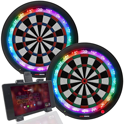 Bluetooth LED Dartboard with App Control - White Edition