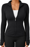 Trendy Queen Lightweight Zip-Up Jacket - Women's Athletic Hoodie with Pocket | Fitted Spring Gym Wear