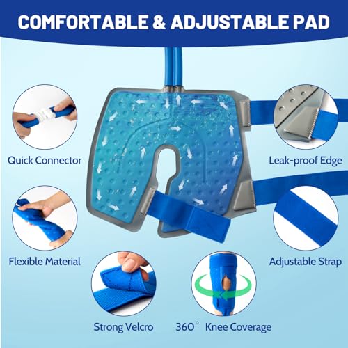 GALINAND Blue Ice Machine for Knee Post-Surgery Cold Therapy Portable Cryotherapy