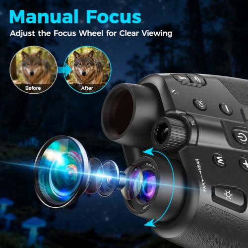 Vtiisamao Dark Gray Night Vision Goggles with 8X Zoom & HD Display