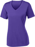 Skiennix V-Neck T-Shirts for Women - Athletic Short Sleeve Workout Top with UV Protection & Quick Dry