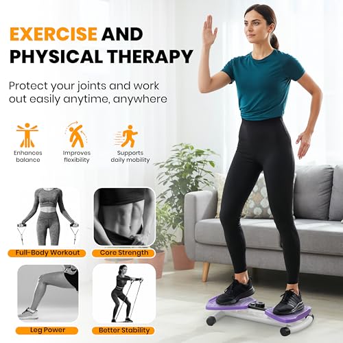 Ronai Pink Waist Twister Machine with Resistance Bands - Home Fitness Equipment