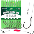 6/0 Circle Hook Rig - Pre-Rigged Catfish & Saltwater Fishing Set