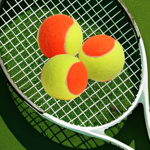 Kids Tennis Balls - Orange 12 Pack Low-Compression Training Balls for Beginners