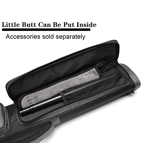 2x4 Hard Shell Pool Cue Case - Black Waterproof Billiard Cue Holder with Accessories