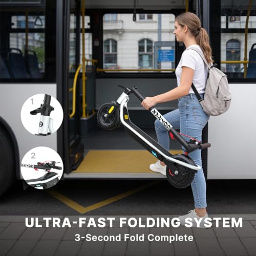 Gotrax Electric Scooter for Adults White 8.5-Inch Tire, 12 Mile Range, 15.5 MPH, 250W Motor