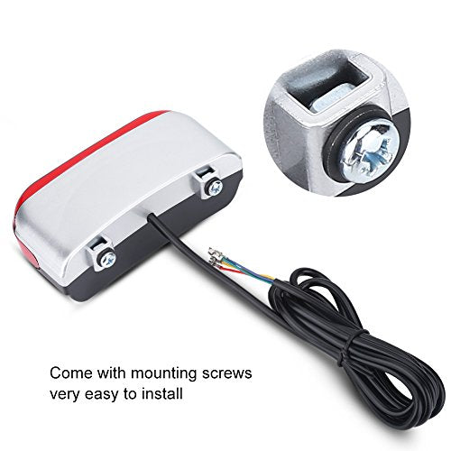 Alomejor Electric Bike Rear Light, LED Brake Lamp, 48V Cycling, Portable, Long Battery Life, IP67, for Night Riding, Commuting, Mountain Bi