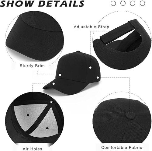 ZH 24 PC Blank Baseball Caps Adjustable Back Strap Plain Baseball Cap for Trucker Men Women Wholesale Bulk Baseball Caps