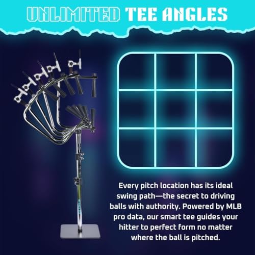 AI-Powered Baseball & Softball Batting Swing Trainer with Adjustable Tee