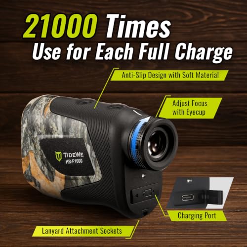 TIDEWE Leaf Camo Laser Rangefinder 1000 Yards Hunting & Shooting Accessory