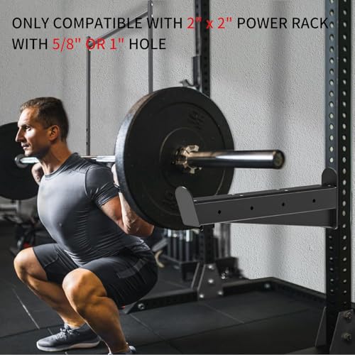 Kipika Safety Spotter Arms for 2x2 Power Racks with 5/8" or 1" Holes - Adjustable Heavy Duty Steel