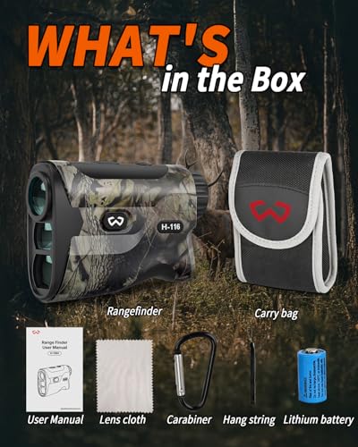 1500-Yard Rangefinder for Hunting with 4 Modes - Speed, Bow, Slope, Scan