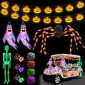 Halloween Glow in Dark Golf Cart Decoration Kit - 12 Pieces for Festive Outdoor Decor