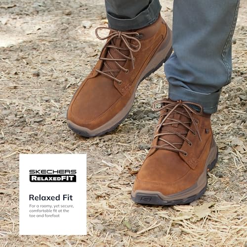 Skechers Men's Respected Boswell Waterproof Leather Boot - Cdb / 9.5