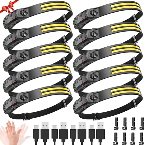 Rechargeable LED Headlamp 230° Wide Beam 6 Modes for Work Hiking Camping - Variation of THIS listing