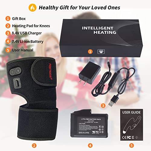 Heated Knee Pad Battery Powered Heating Brace for Men Women Elders