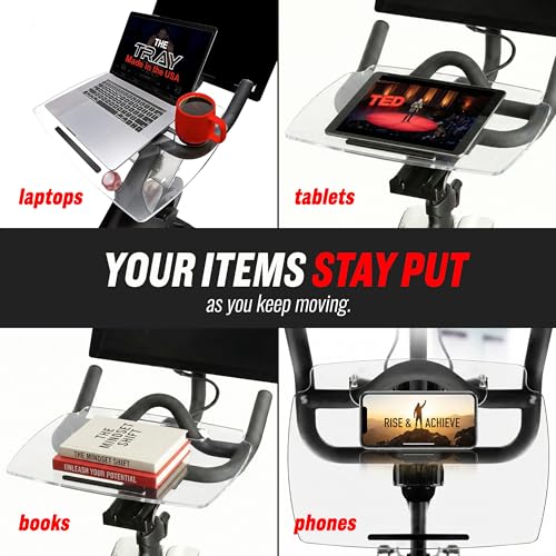 Peloton Bike Tray Acrylic Clear - Original Model, Ride & Workstation Accessory - Variations of THIS listing