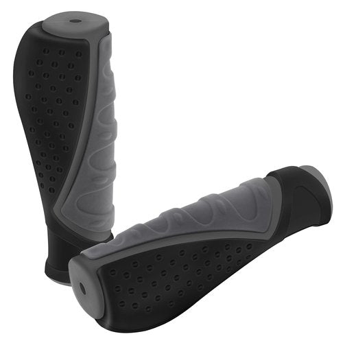 TRELC Antislip Bicycle Handlebars Grips Protector for Bicycle/Mountain Bike/Road Bike/Folding Bike (Black+Grey)