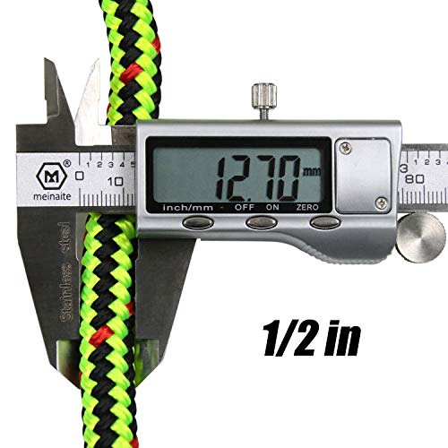 16 Strand Arborist Climbing Rope UV & Weather Resistant 150ft Black & Green