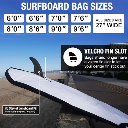 6'0" Surfboard Bag with Foam Padding and Waterproof Cover - Zippered Daybag
