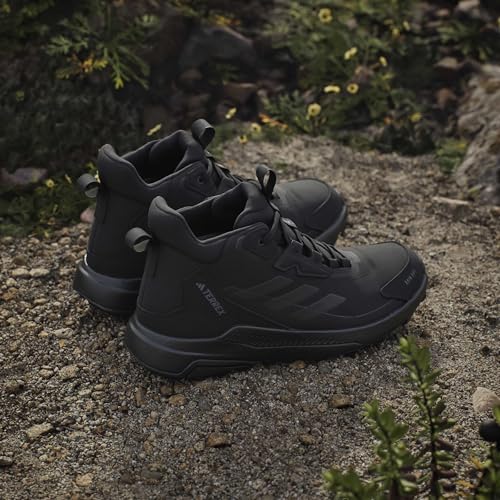 adidas Men's Terrex Anylander Mid Rain.RDY Hiking Shoes - Black/Black/Grey, 11