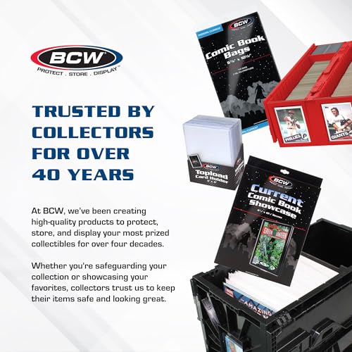 BCW 2 Pack Collectible Card Storage Bins Holds 1600 Cards Each Stackable Gray