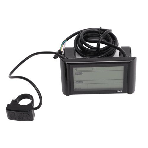 BTER Electric Bicycle Display, Multifunctional S900 36V 48V Universal Upgrade eBike LCD Display with 5 Pin SM Waterproof Socket, Durable Electric Bicycle LCD Display Meter for Bicycle Modification