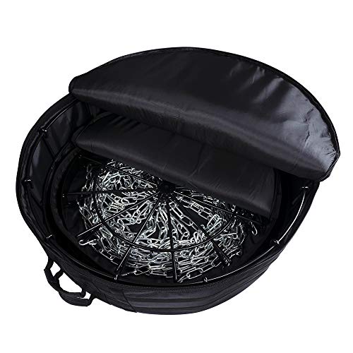 Portable Disc Golf Basket with 24 Chains and Transit Bag - Heavy Duty, PDGA Approved
