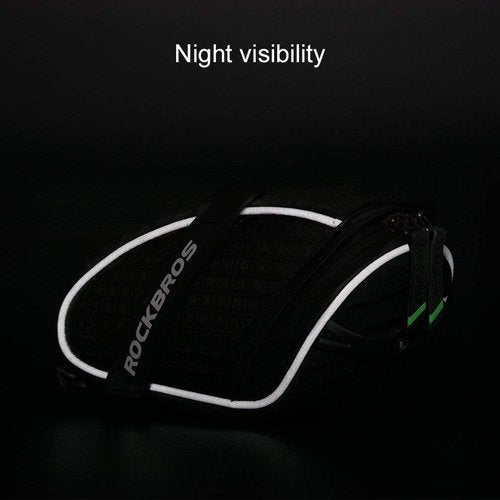 ROCKBROS Bike Seat Bag, Bicycle Saddle Bag Under Seat 3D Shell Cycling Seat Pack for Mountain Road Bikes Black