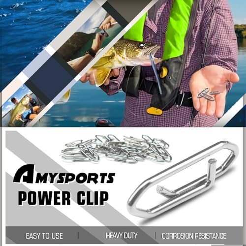 High Strength Saltwater Fishing Snaps 50 Pack - Stainless Steel Tackle Connectors Size 7 (220lb)