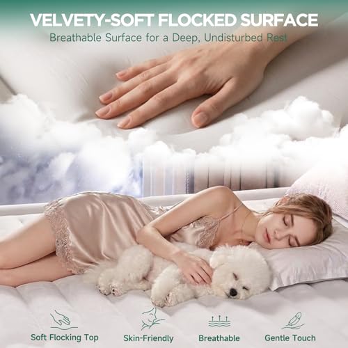 Queen Air Mattress with Built-in Pump - 18in, Midnight Green, 3-Layer Laminated Design