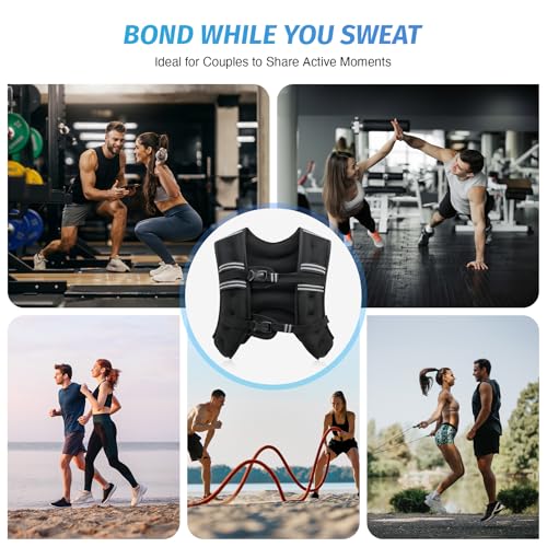 30lb Weighted Vest for Workout & Fitness - Reflective Stripes & Adjustable Fit
