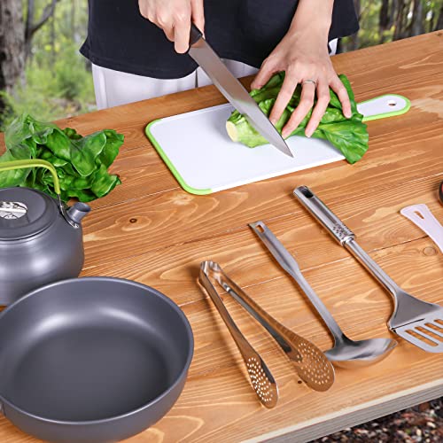 42-Piece Camping Cookware Set for 1-4 People with Pots Pans & Utensils