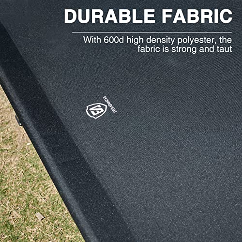 Black Extra Wide Camping Cot for Adults 550 lbs Support Folding Bed with Carry Bag