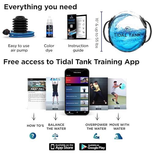 Tidal Tank Sphere Mini Water-Weighted Bag with Max 55 lb - Portable Home Gym Equipment